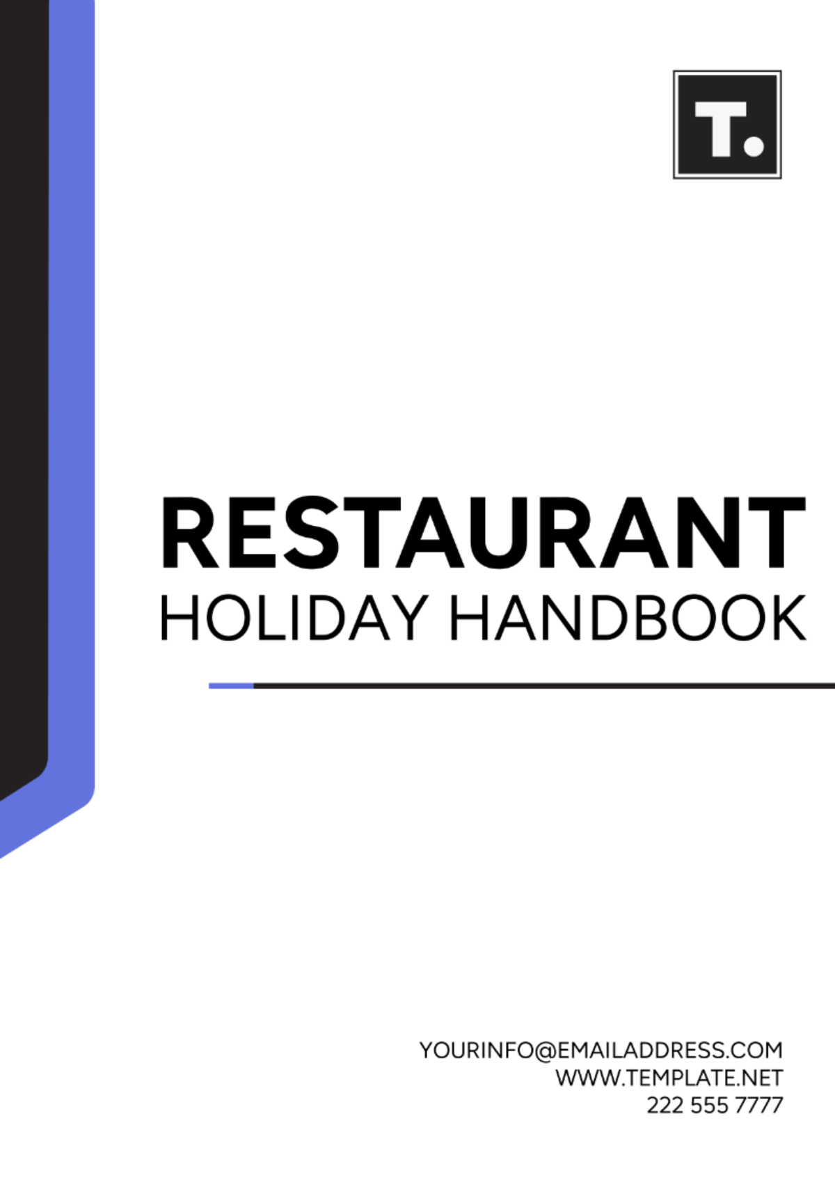 Free Restaurant Holiday Handbook Template