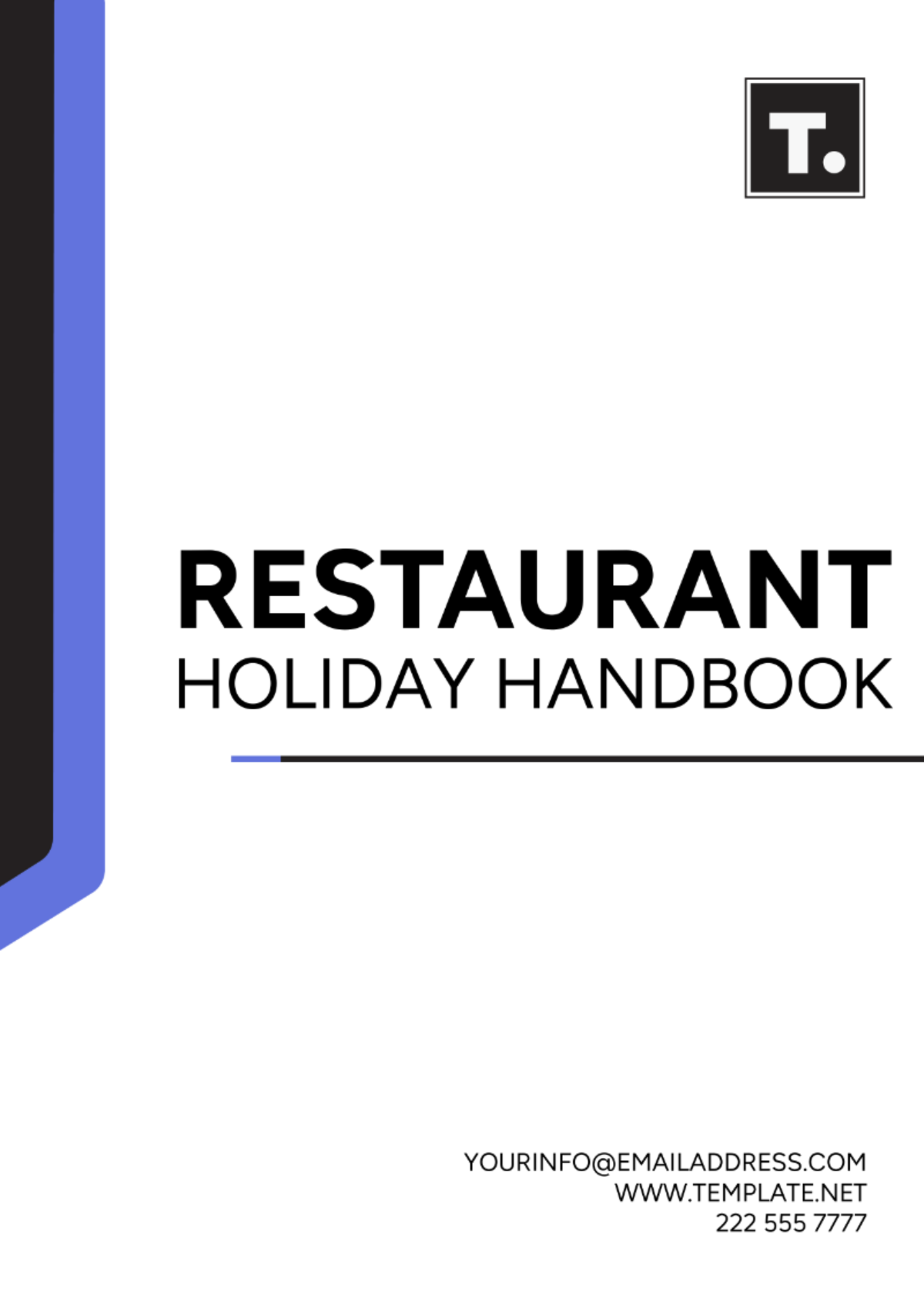 Restaurant Holiday Handbook Template - Edit Online & Download