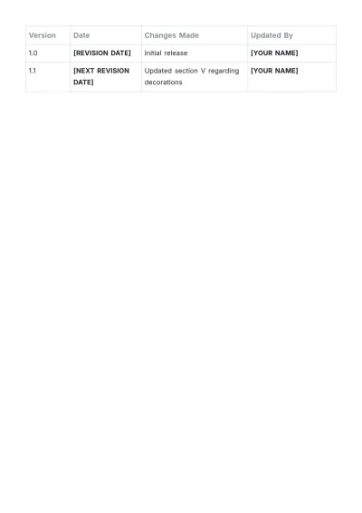 Free Restaurant Holiday Handbook Template to Edit Online