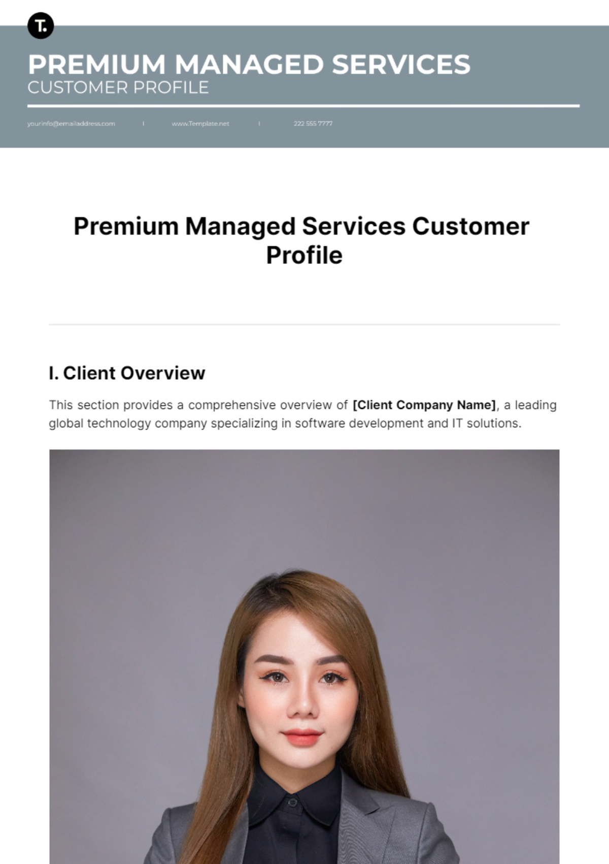 Premium Managed Services Customer Profile Template