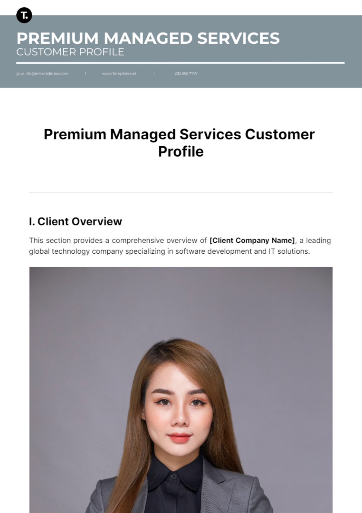 Premium Managed Services Customer Profile Template - Edit Online & Download