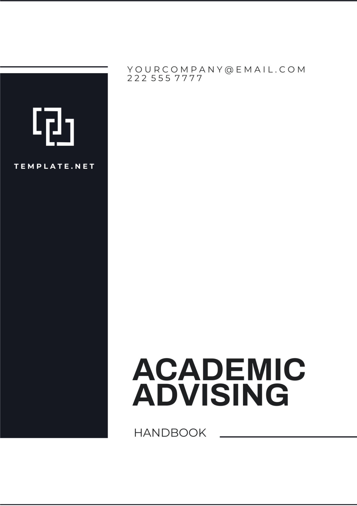 Free Academic Advising Handbook Template
