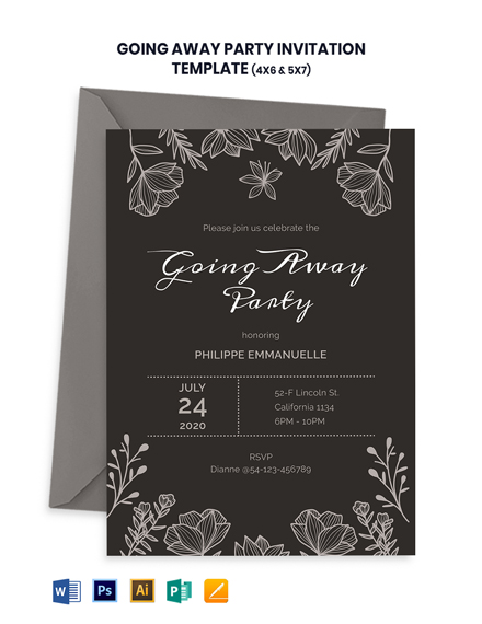 Going Away Party Templates For Word