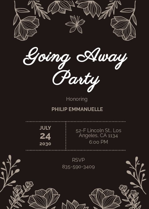 Work Going Away Party Invitations