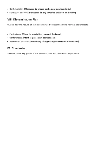 Free Basic Research Plan Template to Edit Online