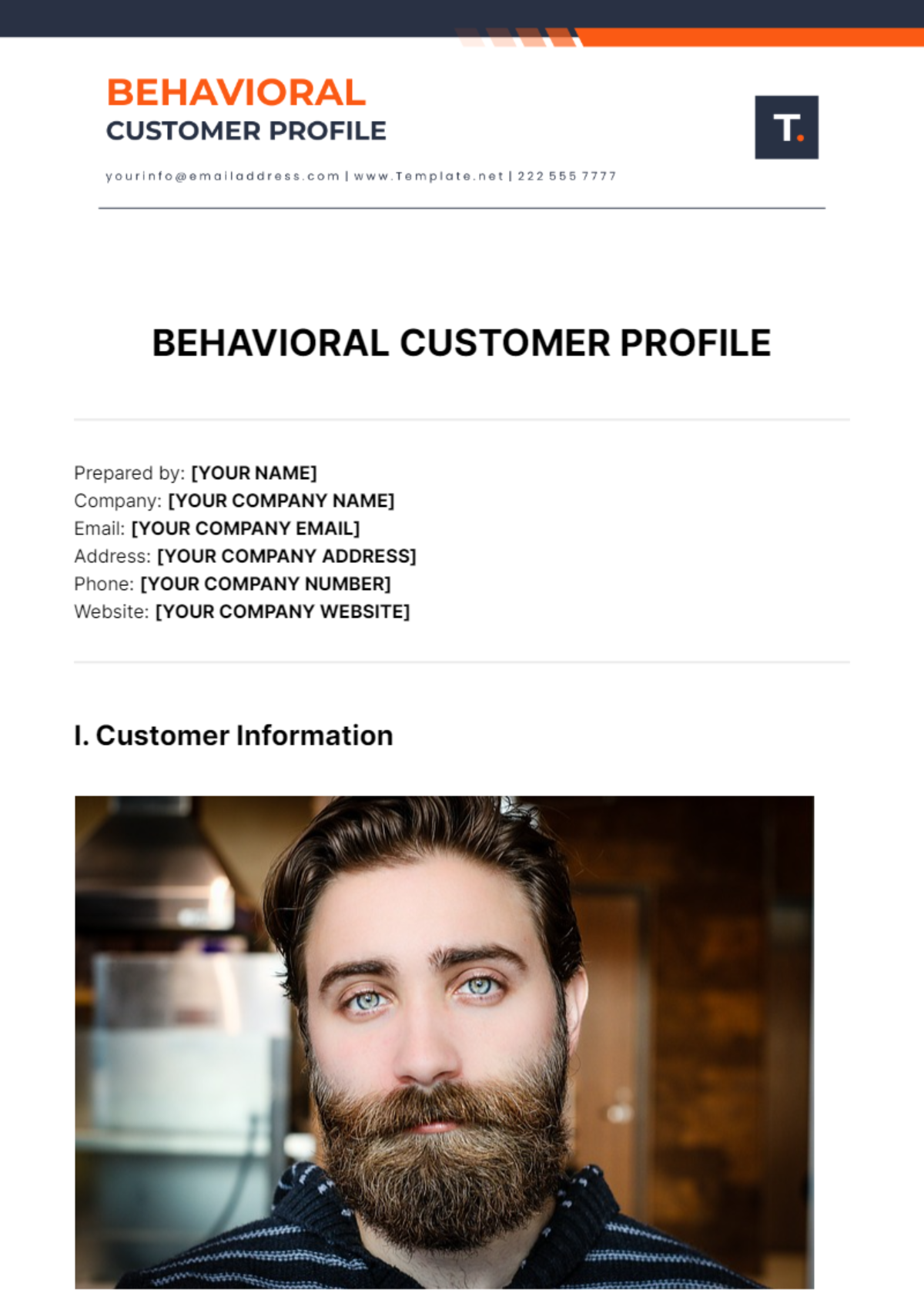 Behavioral Customer Profile Template