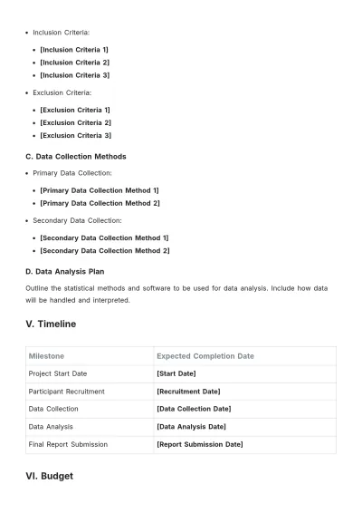 Free Simple Research Plan Template to Edit Online