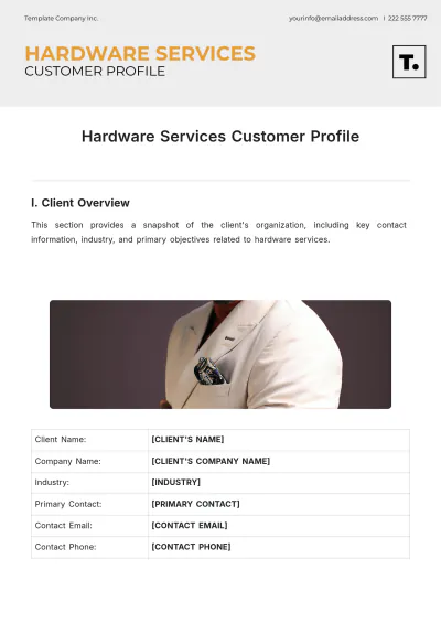 Free Hardware Services Customer Profile Template to Edit Online