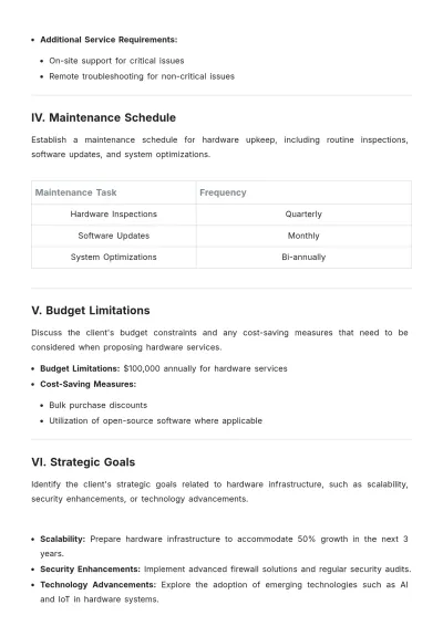 Free Hardware Services Customer Profile Template to Edit Online