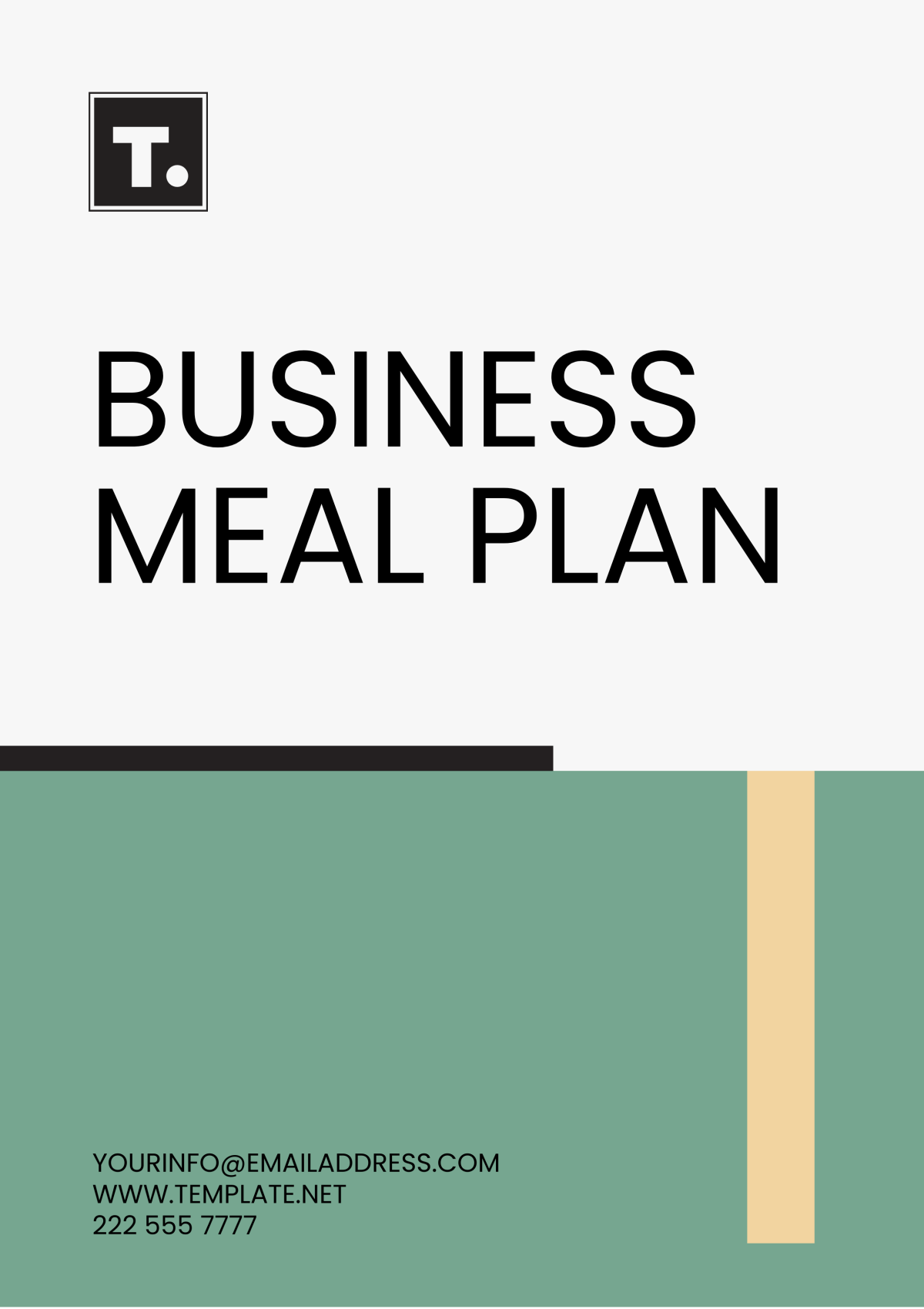 Meal Plan Template Examples