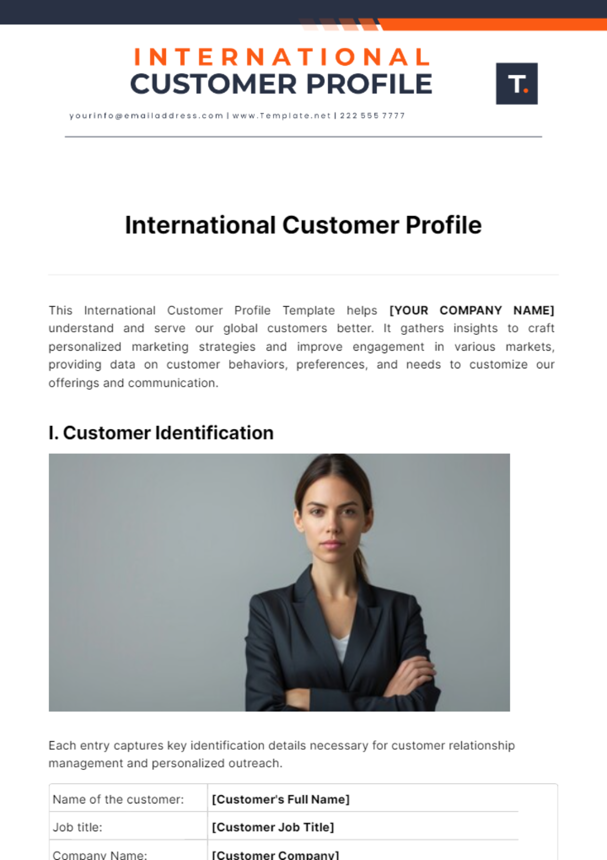 International Customer Profile Template
