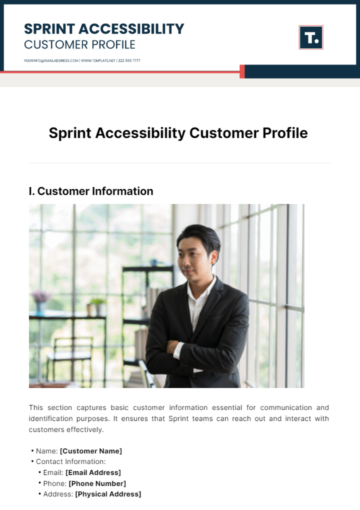 Sprint Accessibility Customer Profile Template