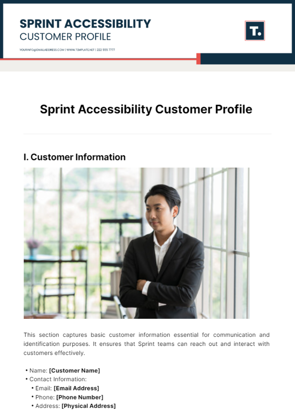 Sprint Accessibility Customer Profile Template - Edit Online & Download