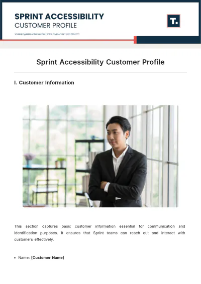 Free Sprint Accessibility Customer Profile Template to Edit Online