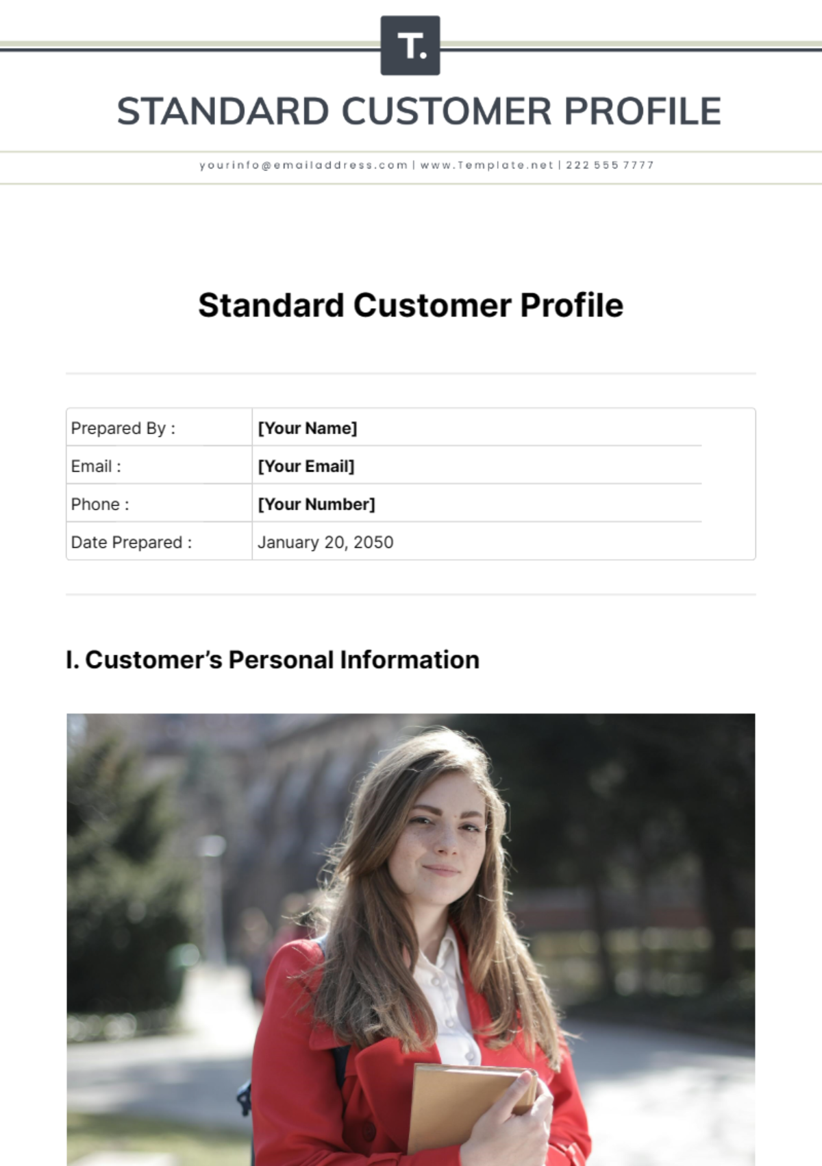 Standard Customer Profile Template - Edit Online & Download