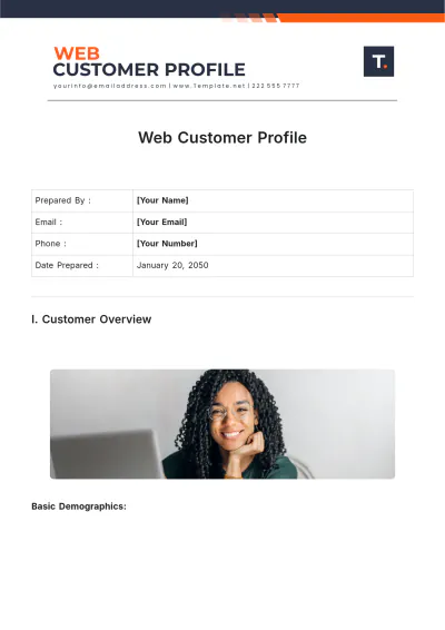 Free Web Customer Profile Template to Edit Online