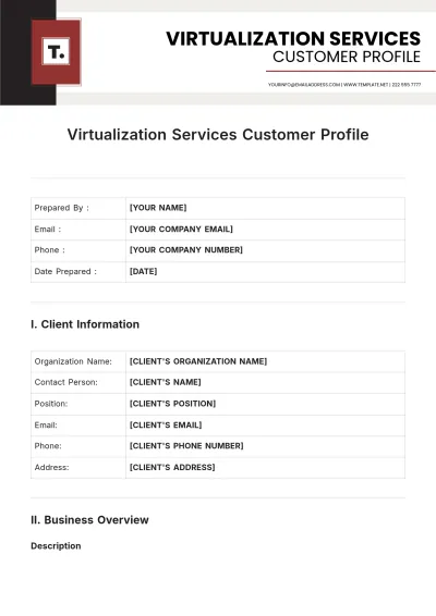 Free Virtualization Services Customer Profile Template to Edit Online