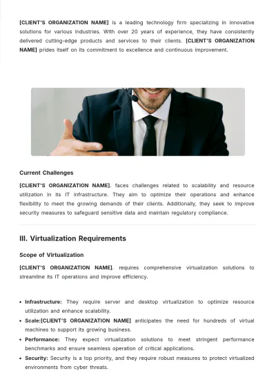 Free Virtualization Services Customer Profile Template to Edit Online