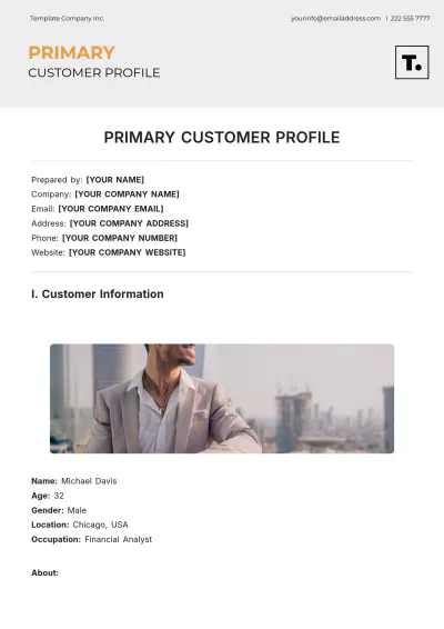 Free Primary Customer Profile Template to Edit Online
