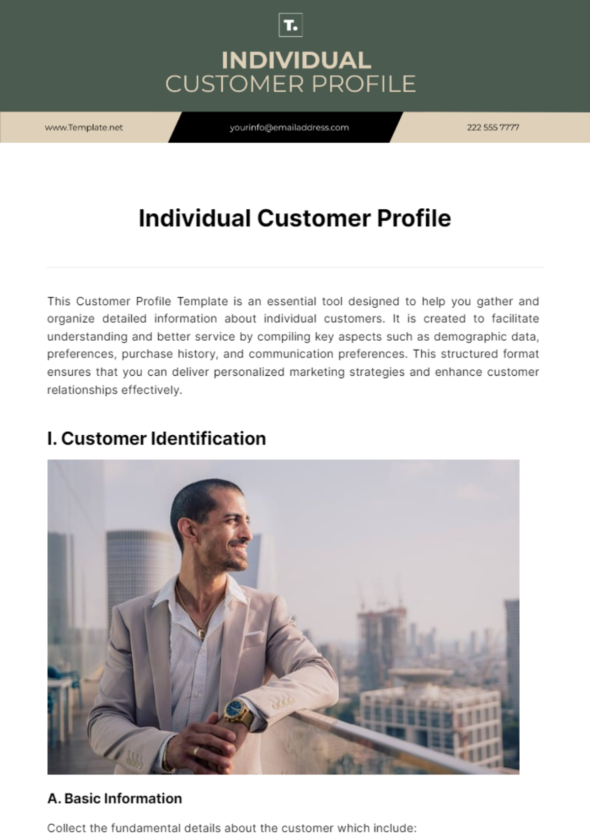 Individual Customer Profile Template