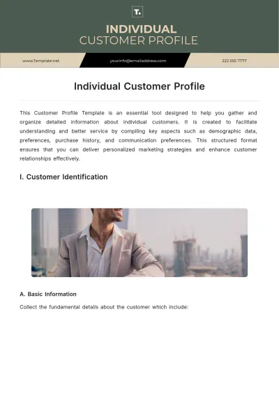 Free Individual Customer Profile Template to Edit Online