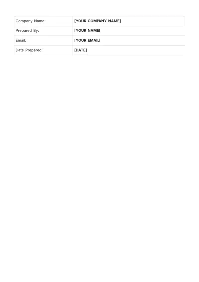 Free Grouped Customer Profile Template to Edit Online