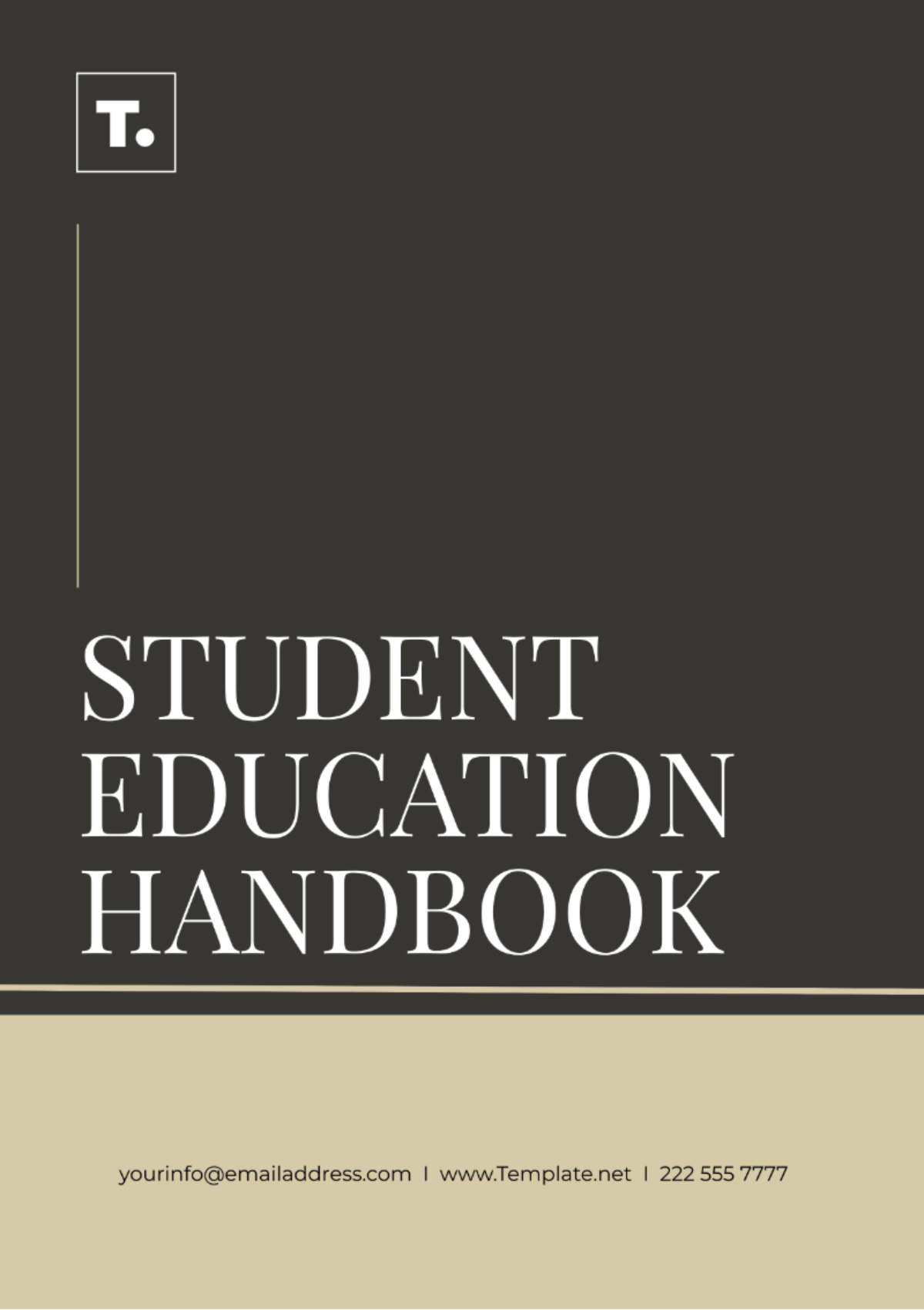 Free Education Student Handbook Template