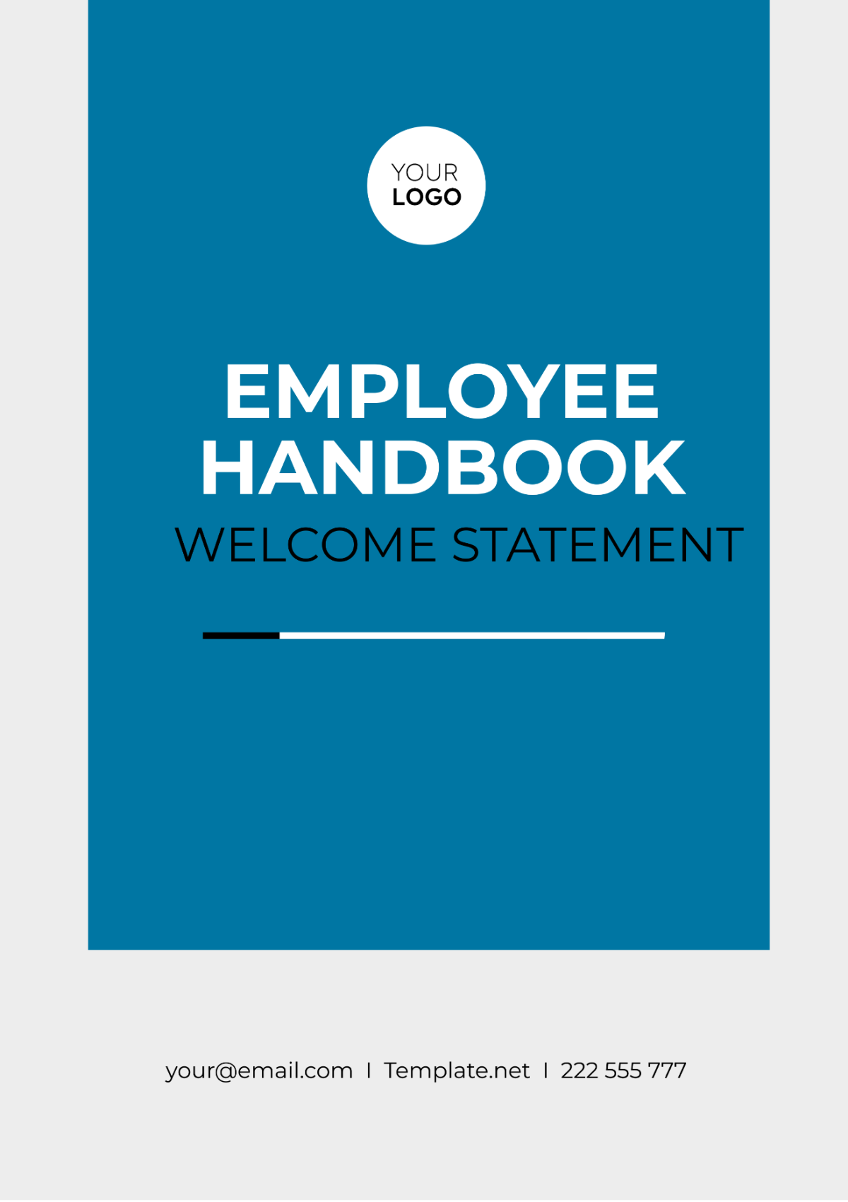 Employee Handbook Welcome Statement Template | Template.net