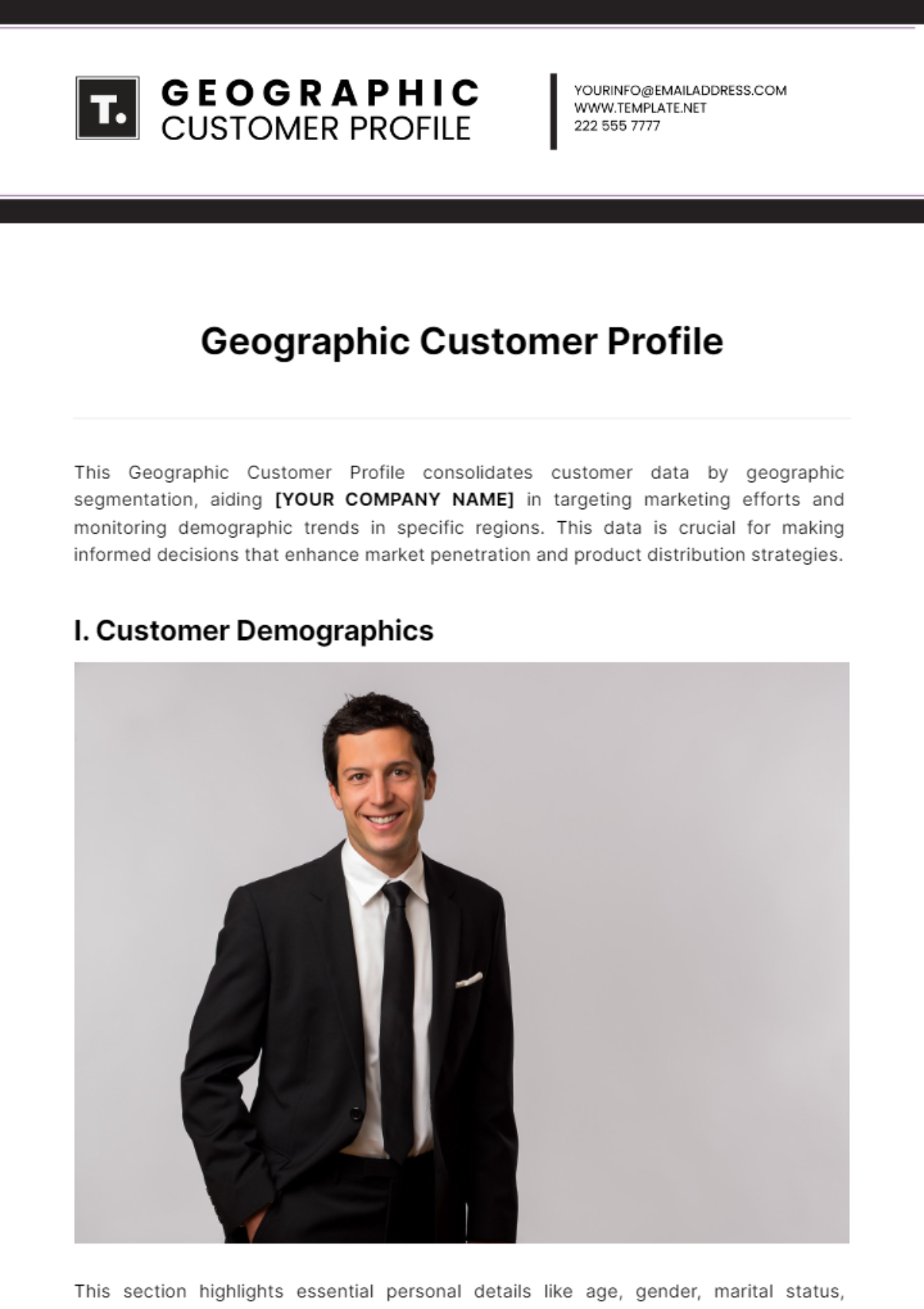 Geographic Customer Profile Template