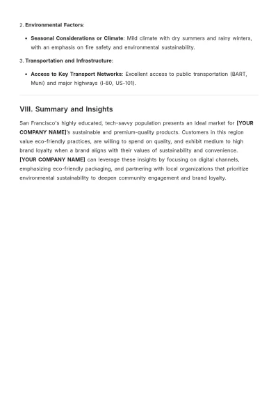 Free Geographic Customer Profile Template to Edit Online