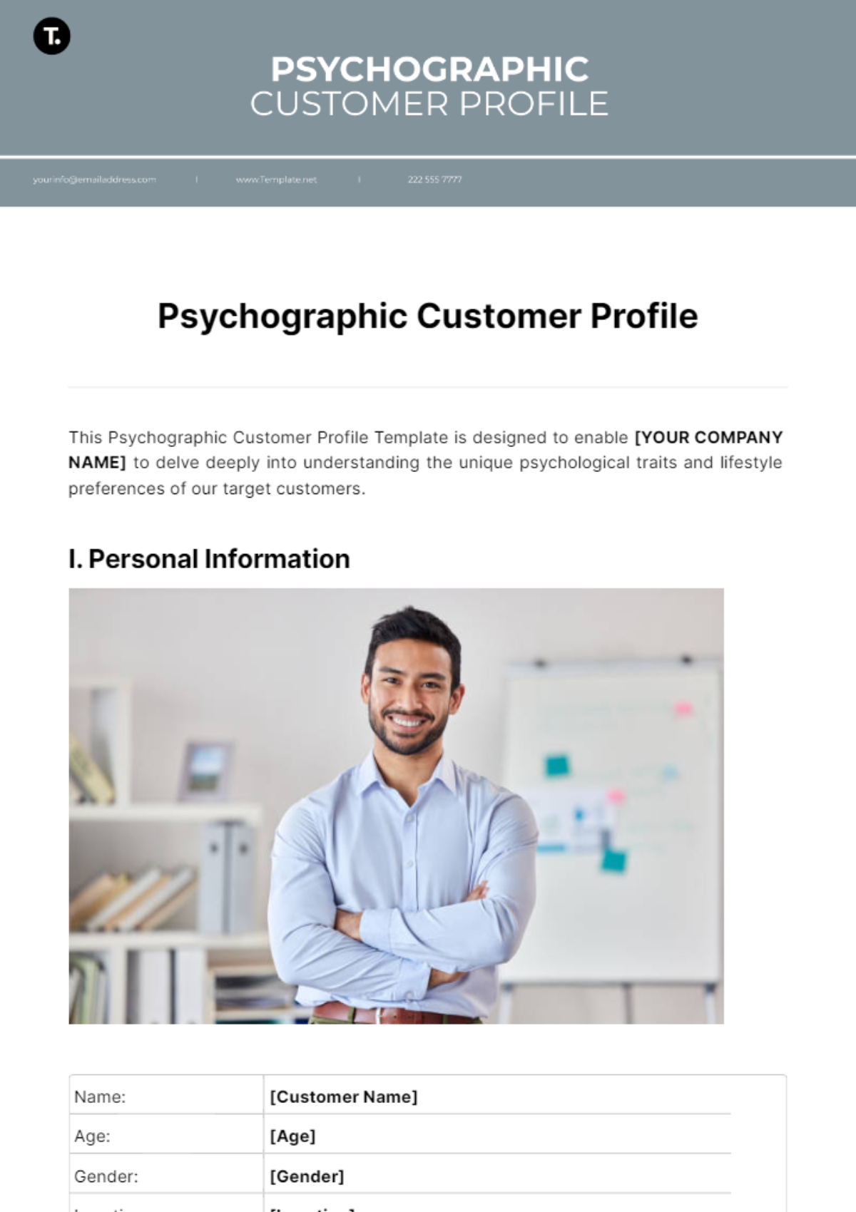 Psychographic Customer Profile Template - Edit Online & Download