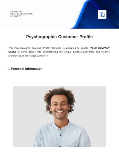 Free Psychographic Customer Profile Template to Edit Online