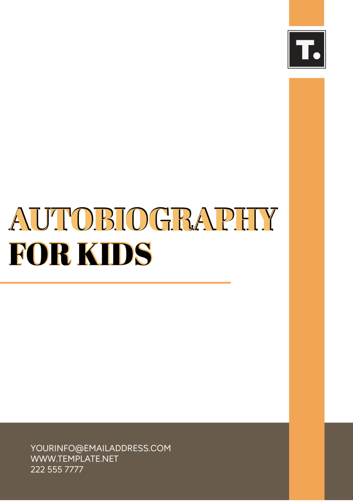 Free Autobiography for Kids Template