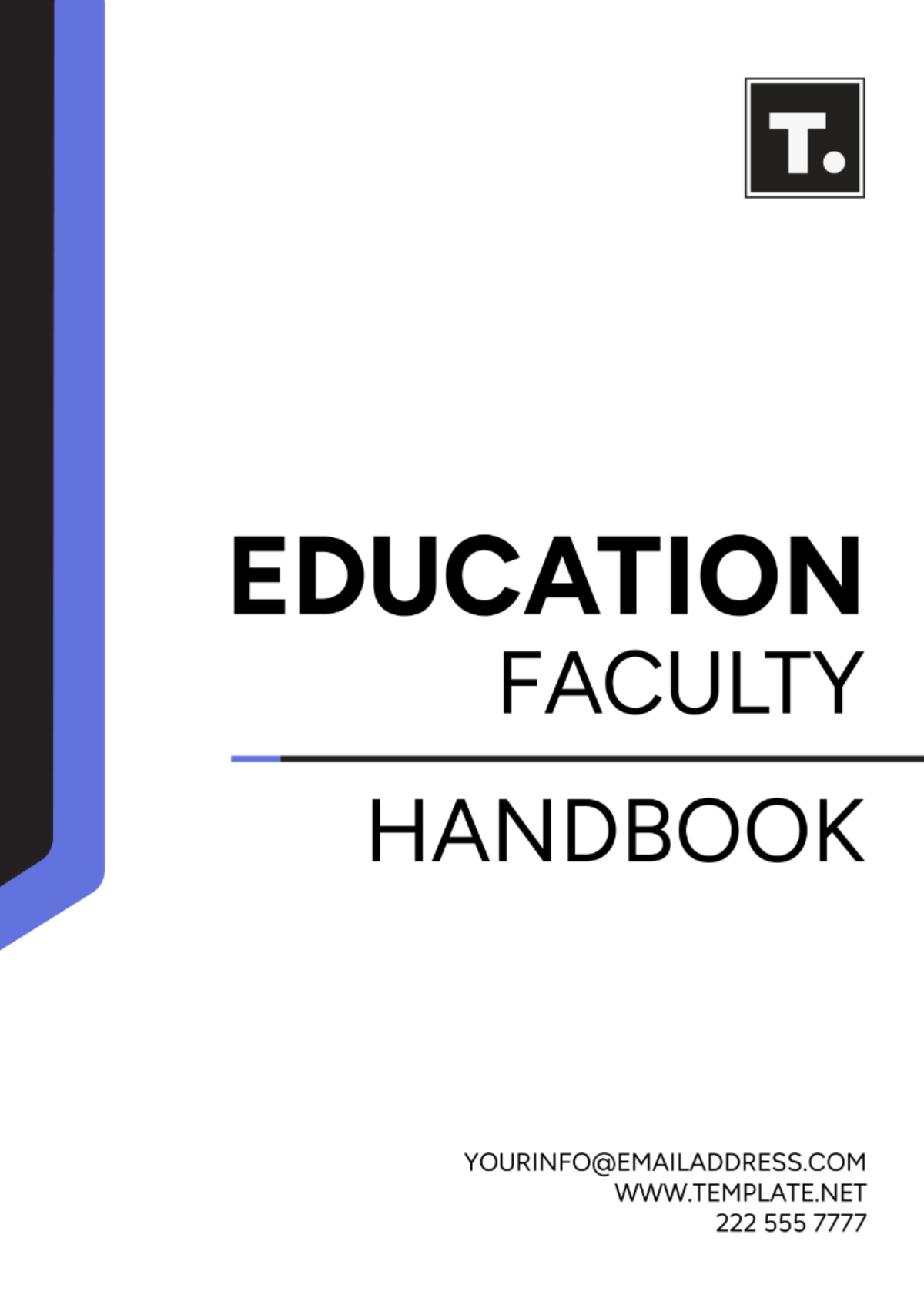 Free Education Faculty Handbook Template
