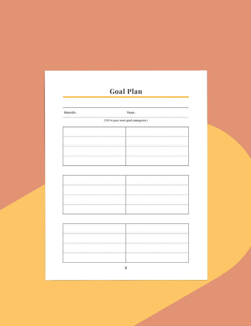 Minimalist Goal Planner Template