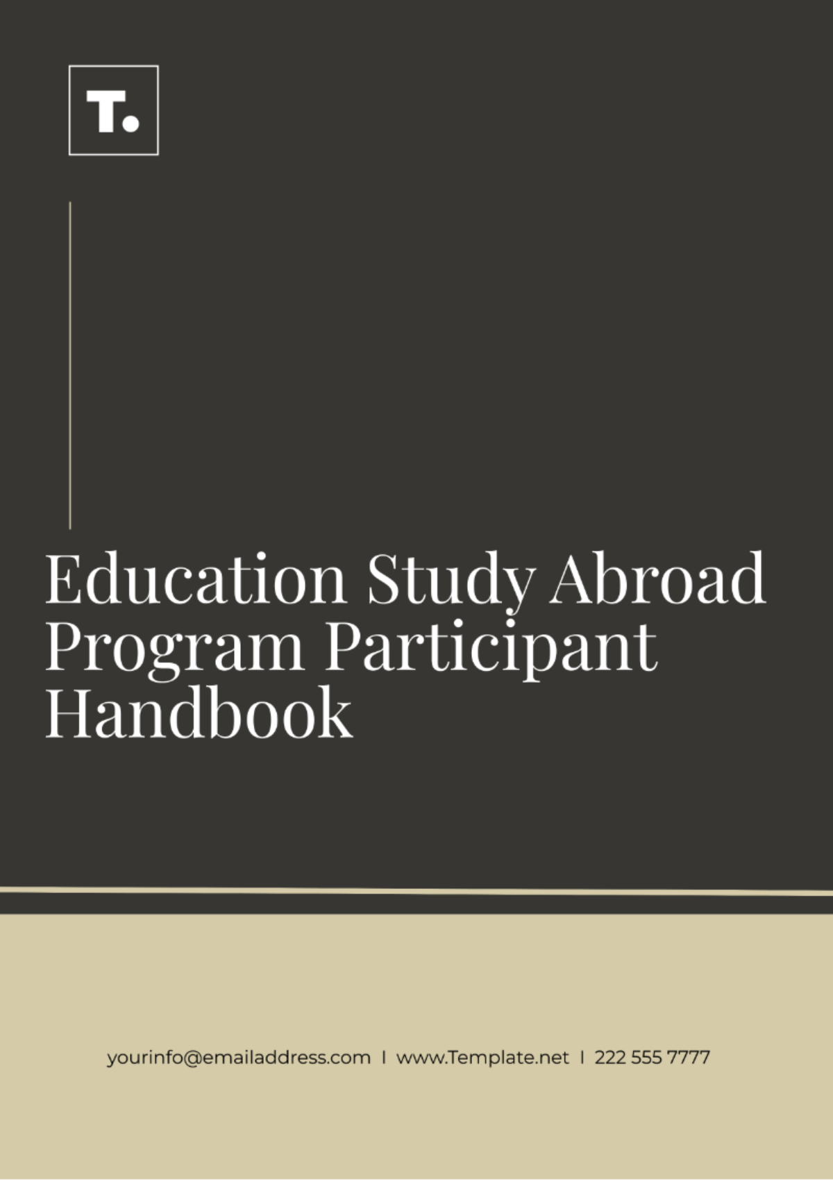 Free Education Study Abroad Program Participant Handbook Template