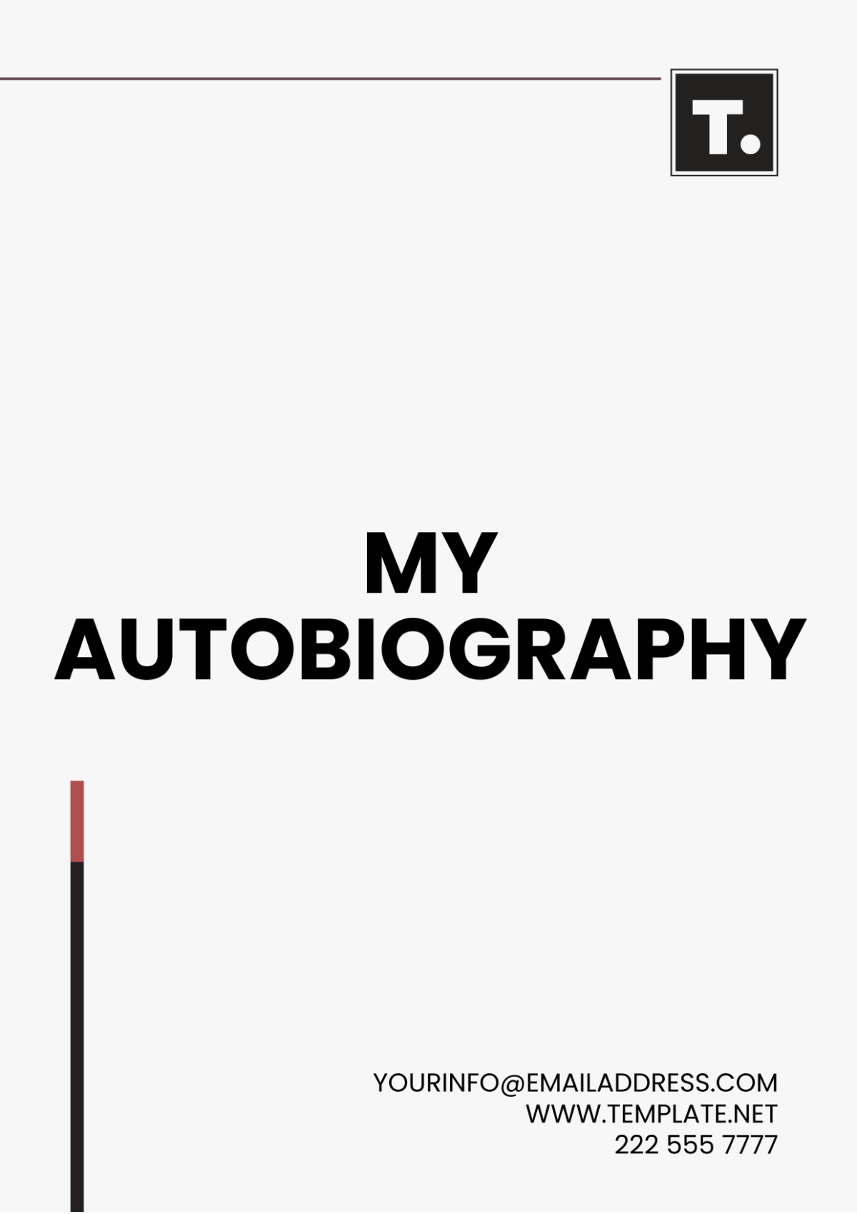 Free My Autobiography Template