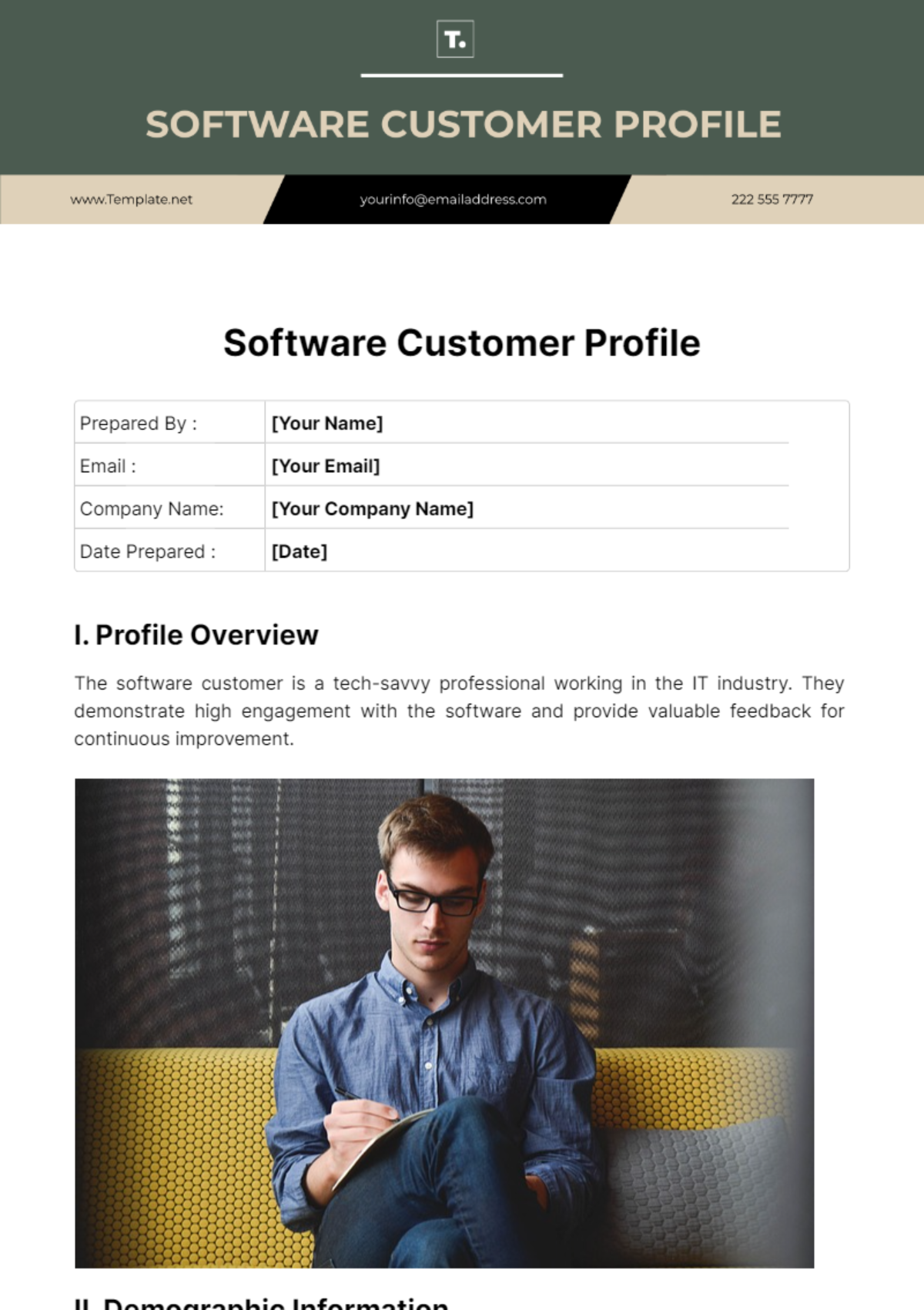 Software Customer Profile Template