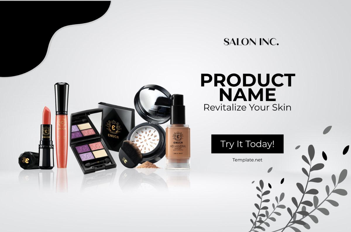 Salon Product Showcase Banner Template - Edit Online & Download