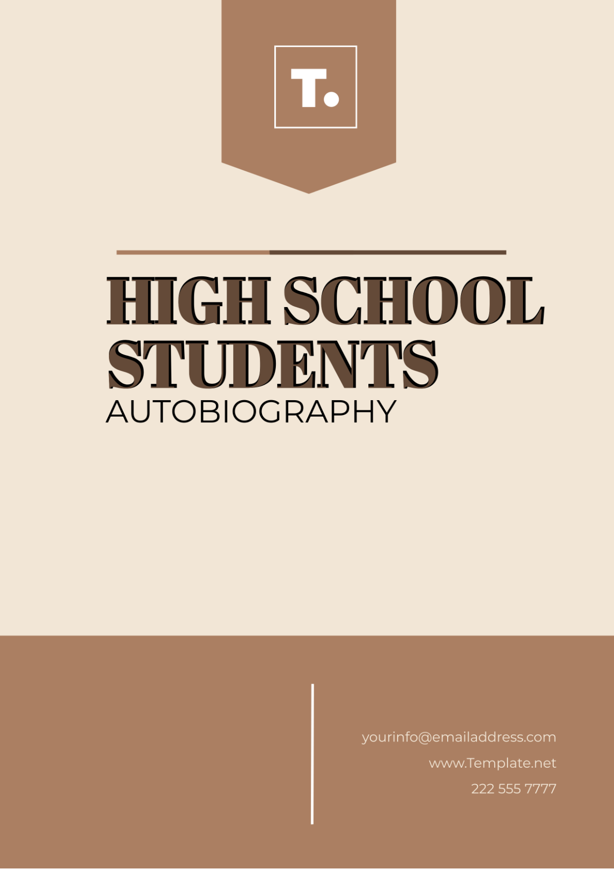 Free High School Students Autobiography Template