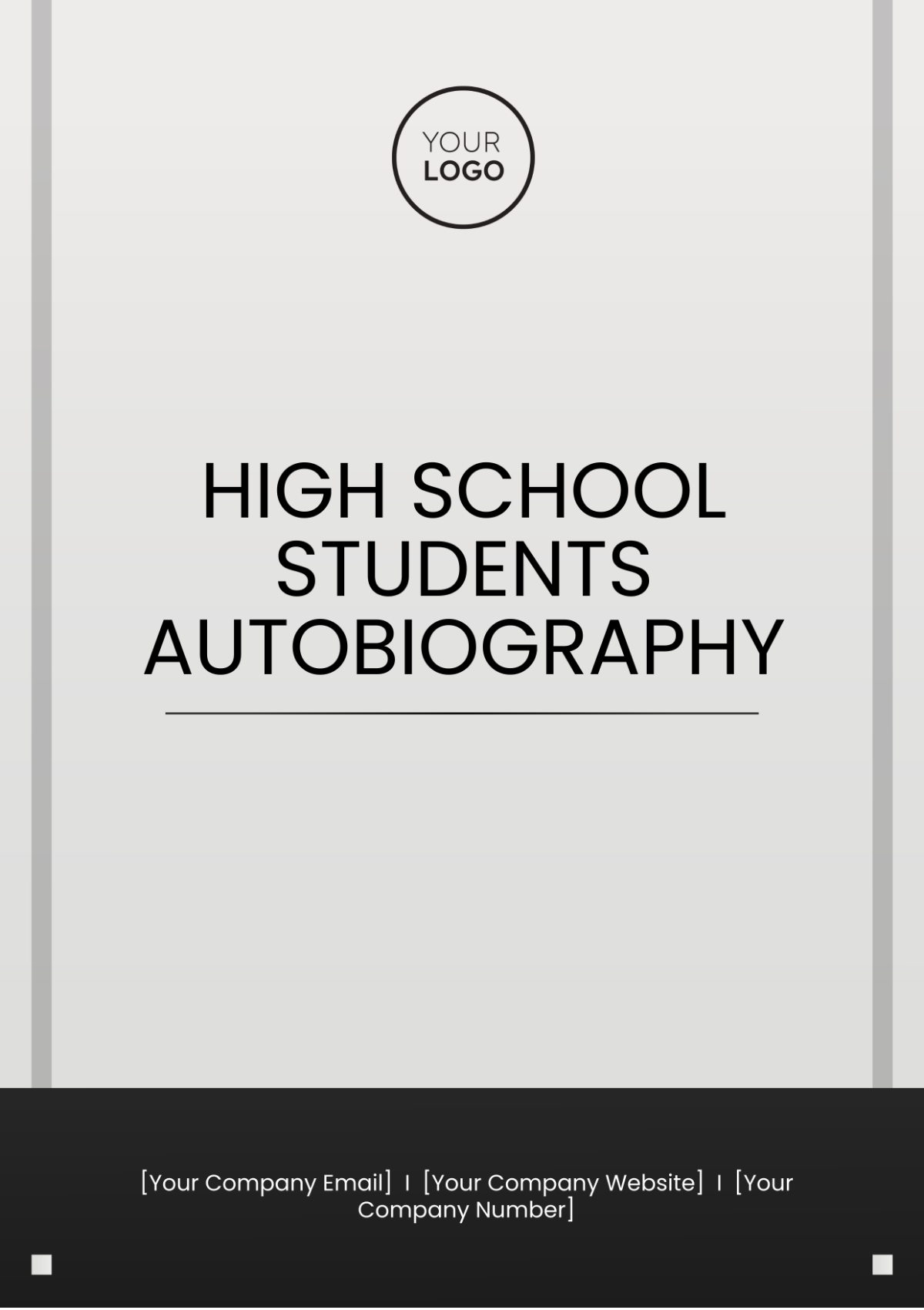 High School Students Autobiography Template