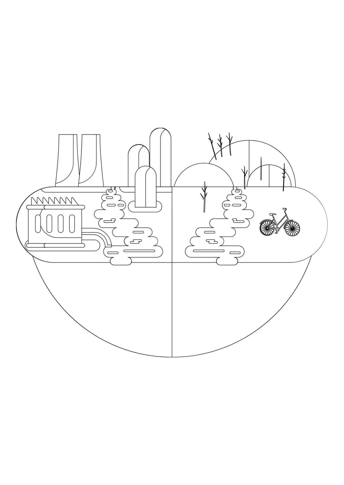 Environment And Climate Change Drawing Template