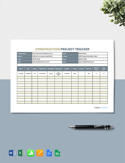construction project tracking software