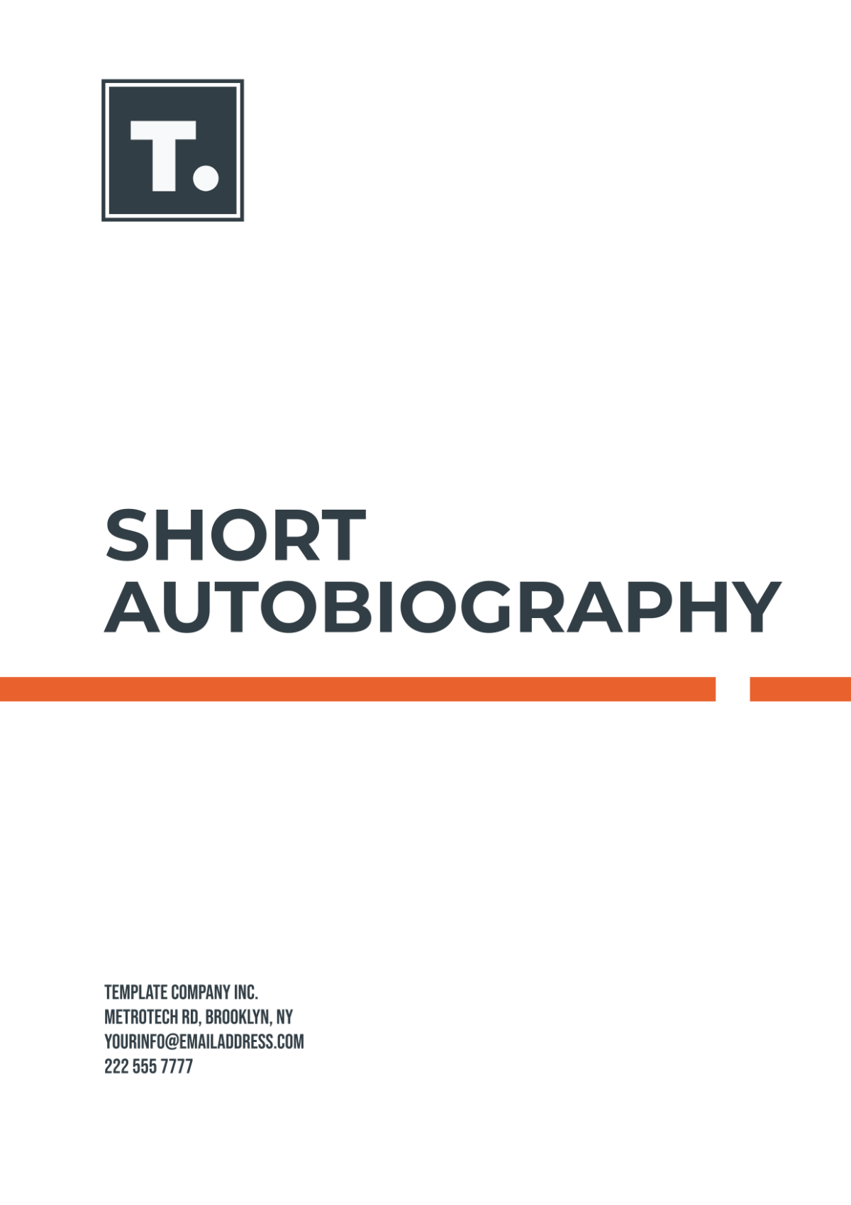 Aesthetic Short Autobiography Template