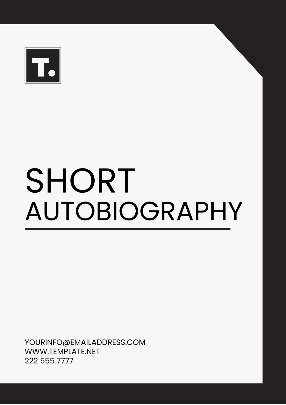 Free Short Autobiography Template