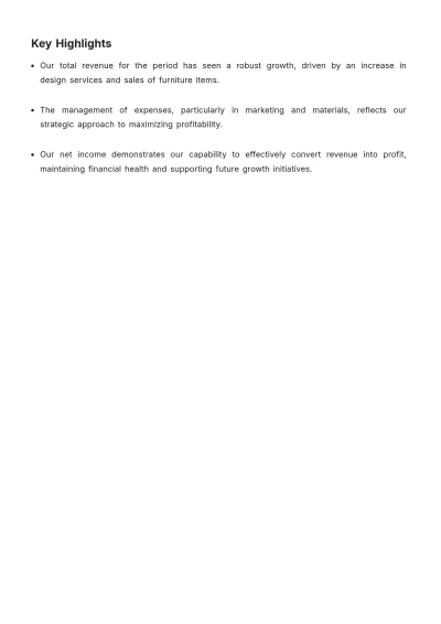 Free Interior Design Account Statement Template to Edit Online