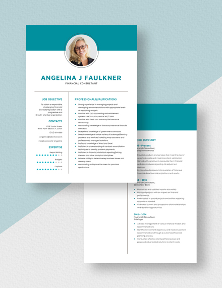 Financial Consultant Resume Download