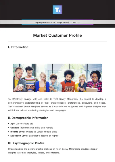 Free Market Customer Profile Template to Edit Online | Template.net to Edit Online