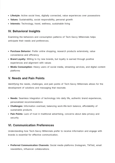 Free Market Customer Profile Template to Edit Online | Template.net to Edit Online