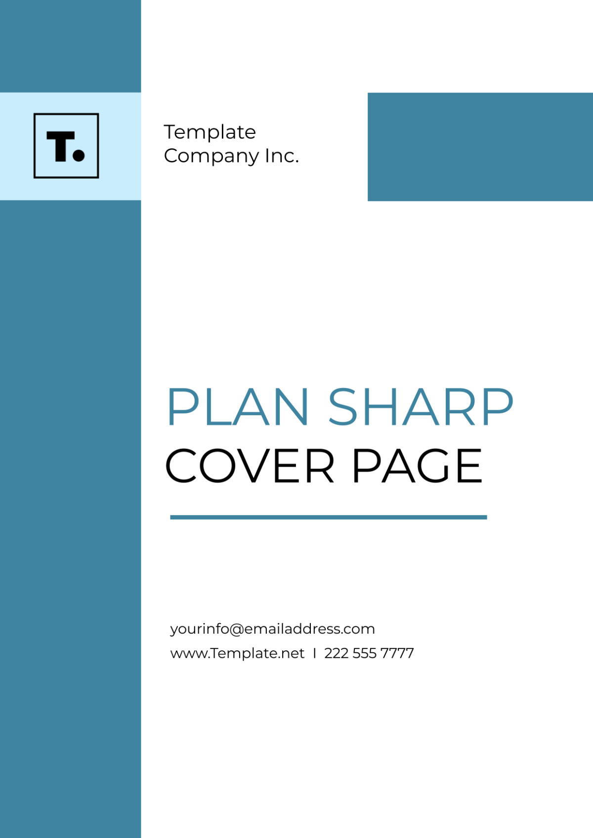 Plan Sharp Cover Page Template